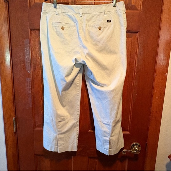 Vineyard Vines Classic Light Beige Capris Pants Size 10 - Picture 2 of 7